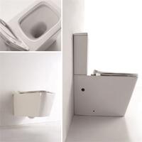 YS22251P 2-osainen reunaton keraaminen wc, P-trap-wc;
