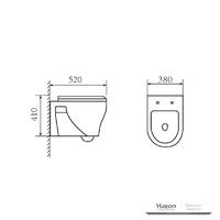 YS22286H Seinään ripustettava keraaminen wc, Seinään kiinnitettävä wc, pesuallas;