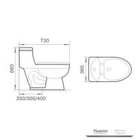 YS24206 Yksiosainen keraaminen wc, sifoninen;