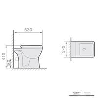 YS22212F Yksittäinen keraaminen wc, P-trap-wc;